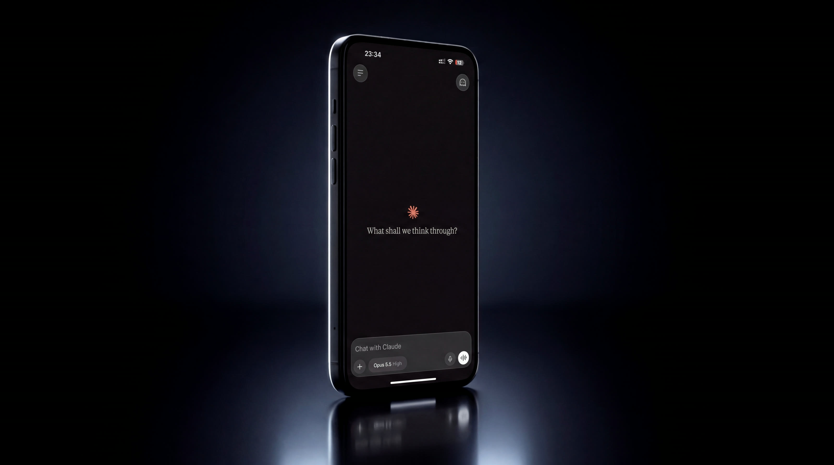 Phone showing the Claude app