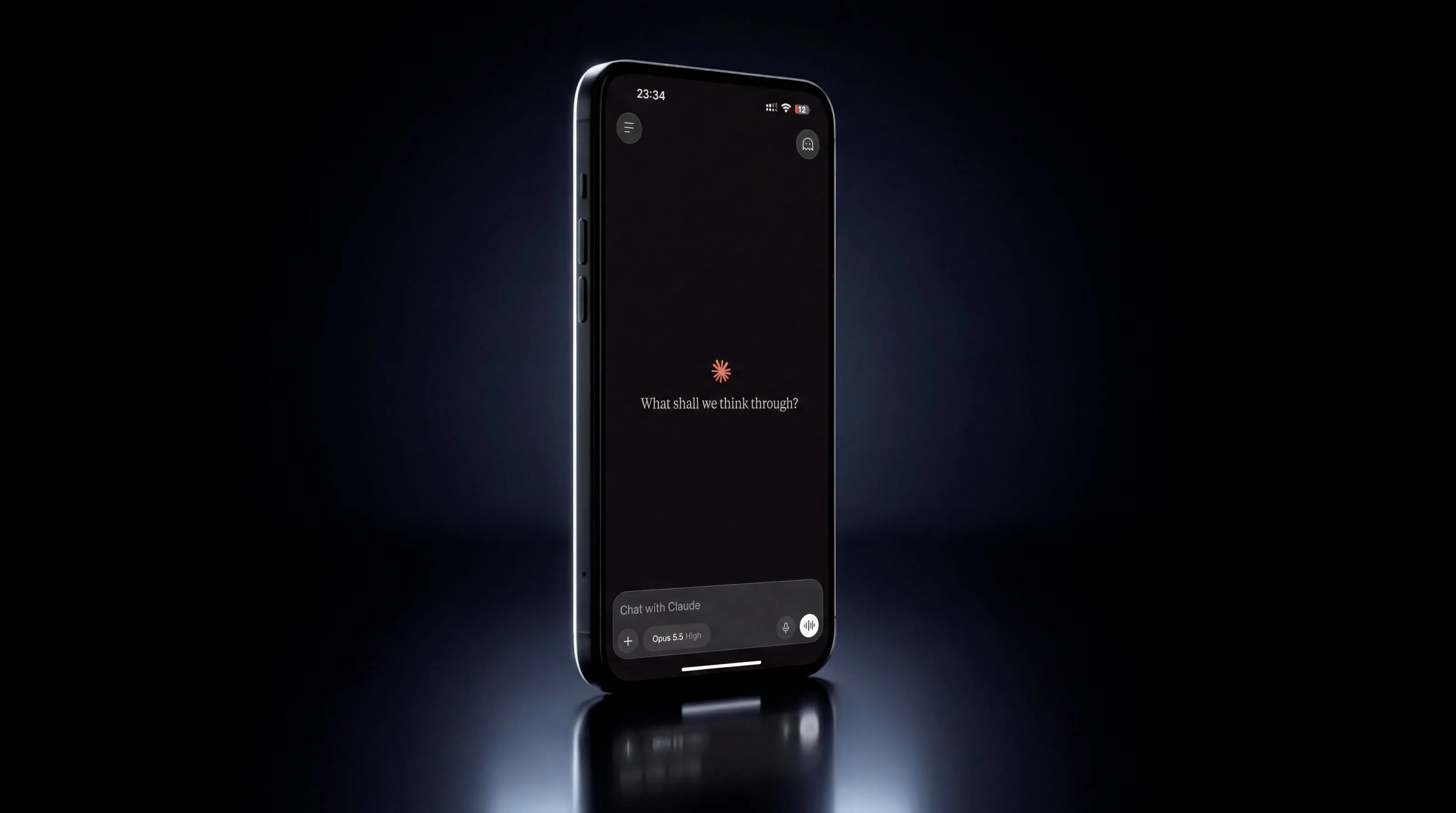 Phone showing the Claude app